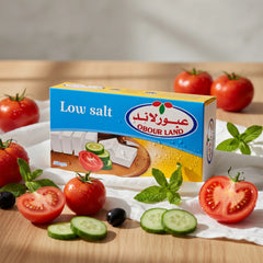 Obour Land low salt white cheese in a 500g package, creamy Egyptian-style feta cheese for salads, sandwiches, and breakfasts