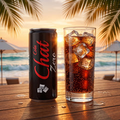 Chat Zero Sugar Cola 250ml Single Can, Classic Cola Flavor, Guilt-Free Refreshment, Anytime Beverage