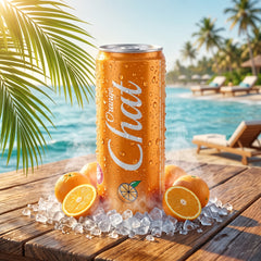Chat Orange Soda Drink 250ml Can - Refreshing & Zesty Flavor - Perfect for On-the-Go Enjoyment
