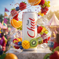 Chat Sparkling Fruit Drink 250ml Can Refreshing Mixed Fruit Flavor Everyday Enjoyment