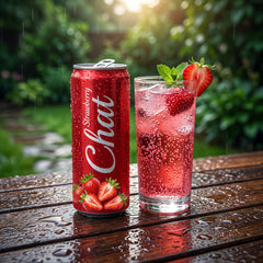 Chat Strawberry Flavored Soda 250ml Sweet Strawberry Thirst-Quenching Vibrant Taste Perfect for Anytime Refreshment