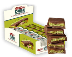 Snacksify Dubai Pistachio Kunafa Chocolate BarSnacksify Dubai Chocolate Bars, Pack of 24 (27g Each), Milk Chocolate - Gourmet Exotic Treat - SANI-LLC