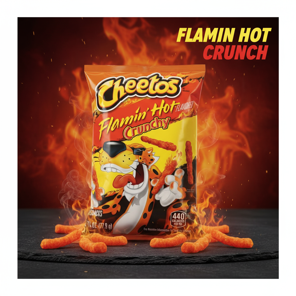 Cheetos Crunch Collection Cheetos Flamin' Hot Crunchy Snacks 2.75 oz Bag Intense Heat, Irresisti ...