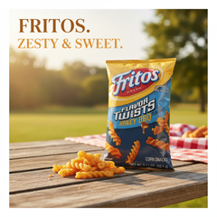 Fritos Corn Snacks 3.25 oz Flavor Twists Honey BBQ Zesty & Sweet Snacking