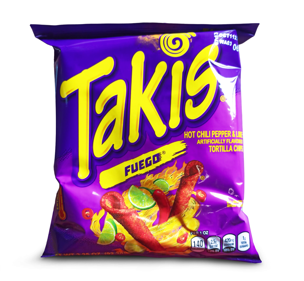 Takis Fuego || Hot Chili Pepper & Lime Tortilla chips 3.25 oz (90.3g)