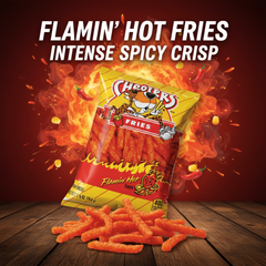 Cheetos Flamin' Hot Fries 74.4g Bag Intense Spicy Flavor Crispy Corn Snack Perfect for Snacking Anytime