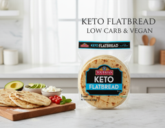 Toufayan Keto Flatbread 5 Count 8.8 oz Original Flavor Low Carb High Fiber Healthy Wraps