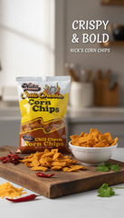 Nicks Chili Cheese Flavored Corn Chips - Crispy & Bold 4 oz Snack Bag