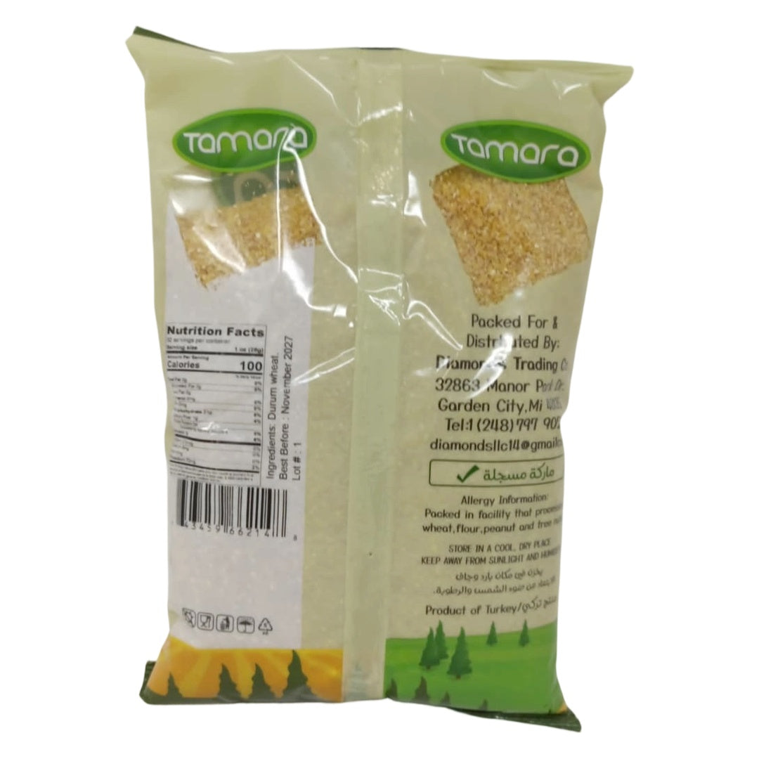 Tamara Jarish #1 fine crushed durum wheat in a 2lb bag, authentic Middle Eastern Jareesh for porridge and soups