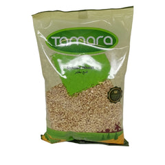 Tamara Shelled Wheat 2lb bag showing hulled durum wheat berries for traditional harees, soups, and healthy grain salads