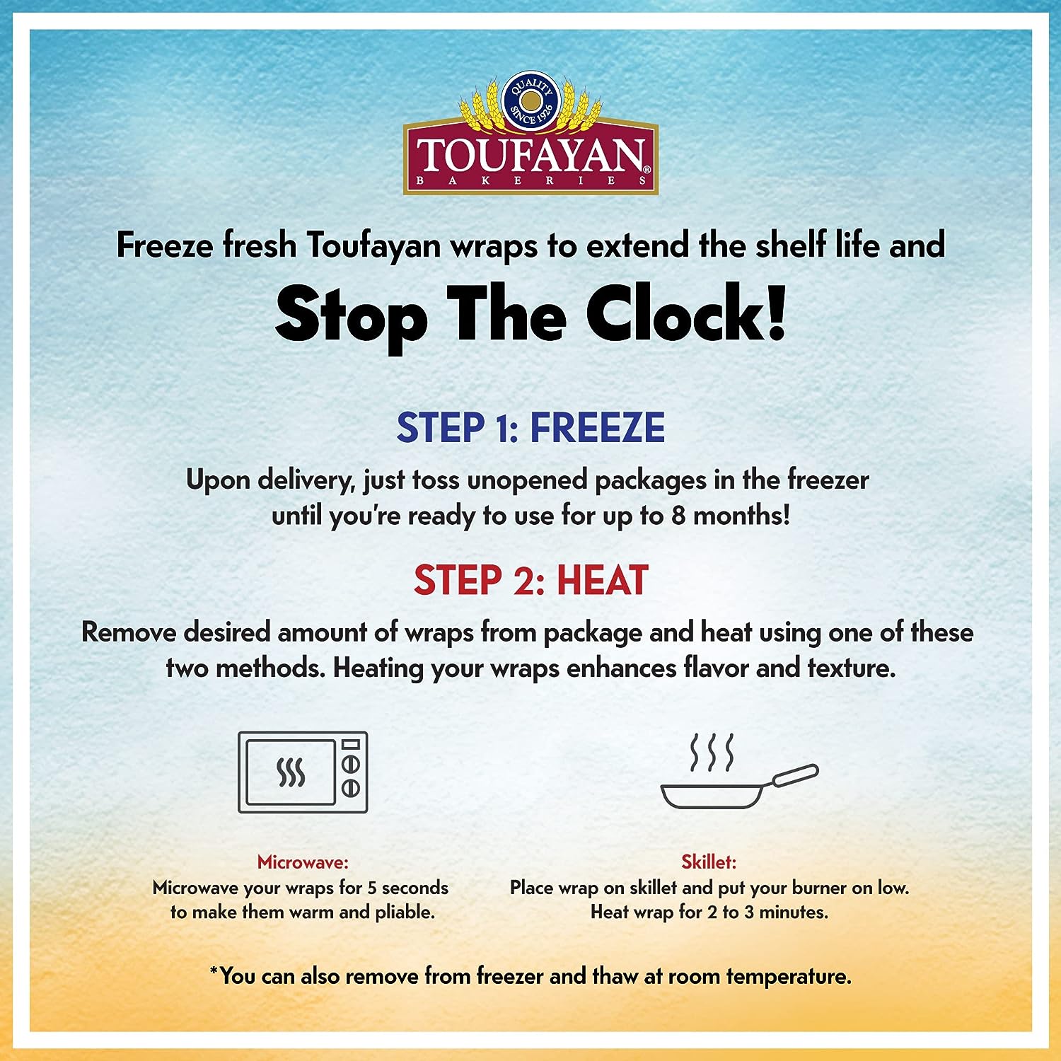 Toufayan Wraps ÃƒÂ¢Ã¢â€šÂ¬Ã¢â‚¬Å“ Wholesome Wheat 6 COUNT | NET WT. 11 OZ. (312g) - SANI-LLC