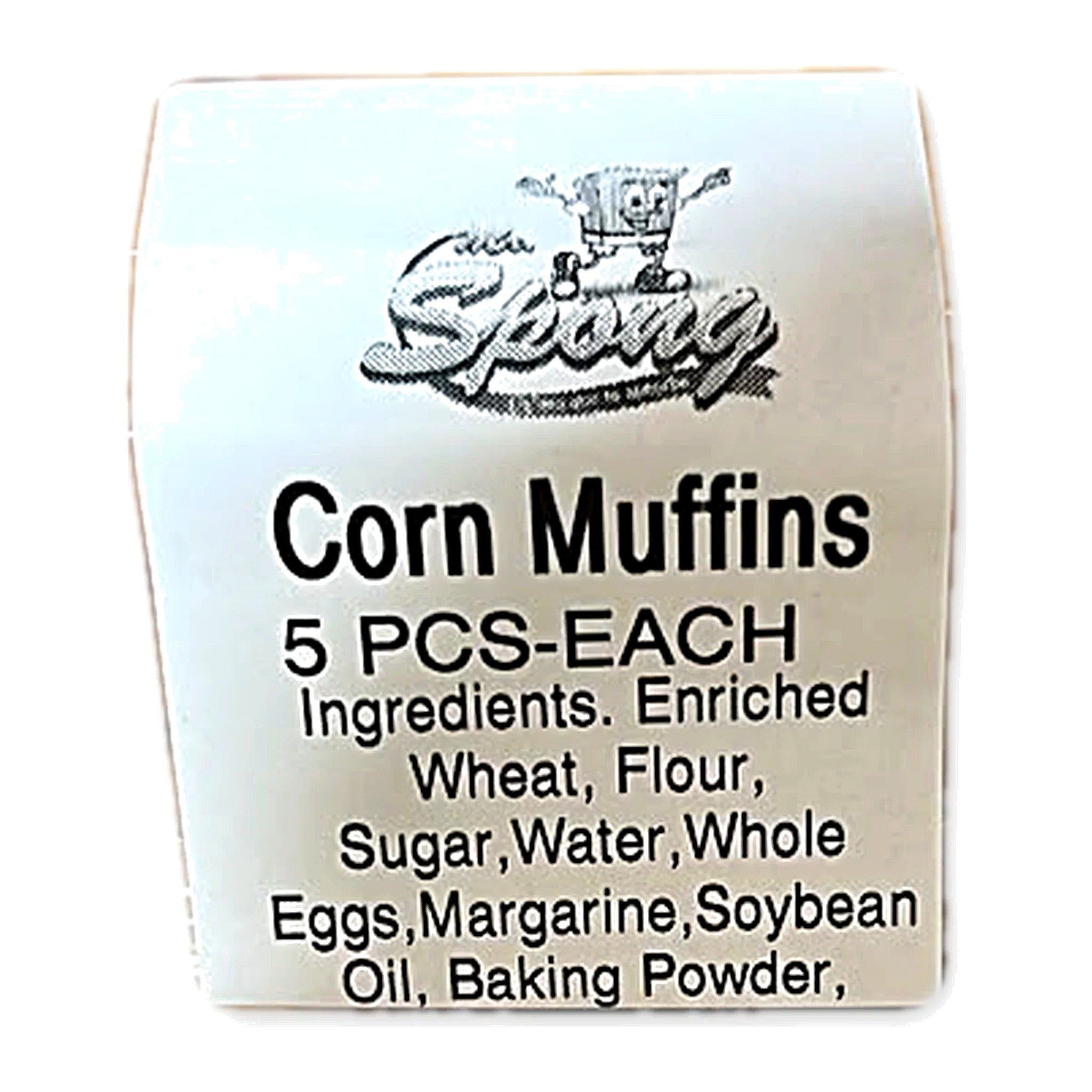 Mr. Spong Corn Muffins label - 5 pcs each