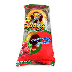Mr. Spong Strawberry Filled Sponge Cake Twins 3.5oz (100g) package