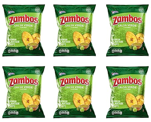 Zambos Plantain Chips: Spicy with Chili,Lime and Salt (Tajaditas de PlÃƒÆ’Ã‚Â¡tano con Chile + LimÃƒÆ’Ã‚Â³n y Sal) Crunchy with spicy taste that many like | Salvajes del TrÃƒÆ’Ã‚Â³pico | 5.46 ounces (155grams) - SANI-LLC