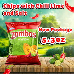 Zambos Spicy Chili and Lime Plantain Chips 5.29oz 150g - SANI-LLC