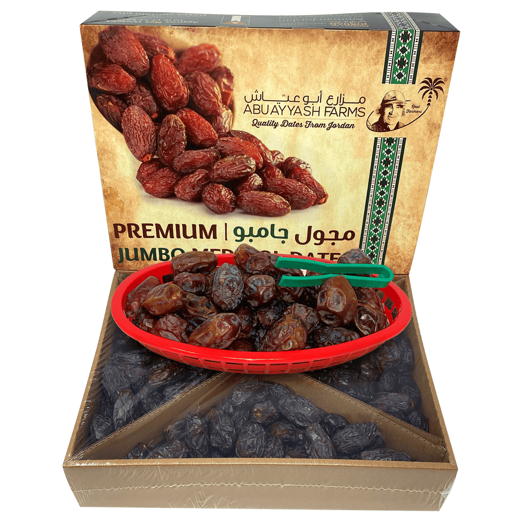 Premium Jumbo (10 lbs) 4.5 KG Medjool Dates Premium - AbuAyyash Dates from Jordan - SANI-LLC