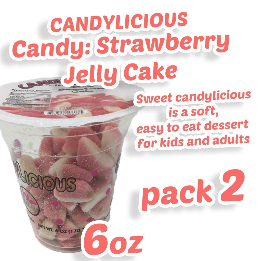 Cup Candy: Strawberry Jelly Cake of the best daily flavors, 6oz - SANI-LLC