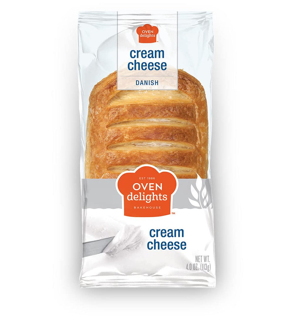 Oven Delights Cream Cheese Danish Features sweet and creamy cheese, balanced with a rich, flaky pastry. Its simplicity and pure flavor quickly made it our favorite danish. which are perfectly cooked with real fruit | 4oz