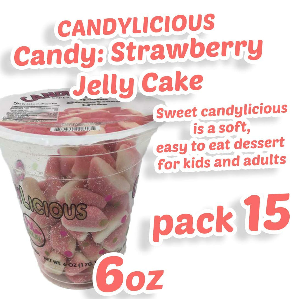 Cup Candy: Strawberry Jelly Cake of the best daily flavors, 6oz - SANI-LLC