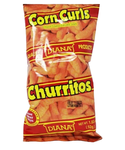 Diana Corn Cheese Curls Churritos Snack 52g 1.83oz