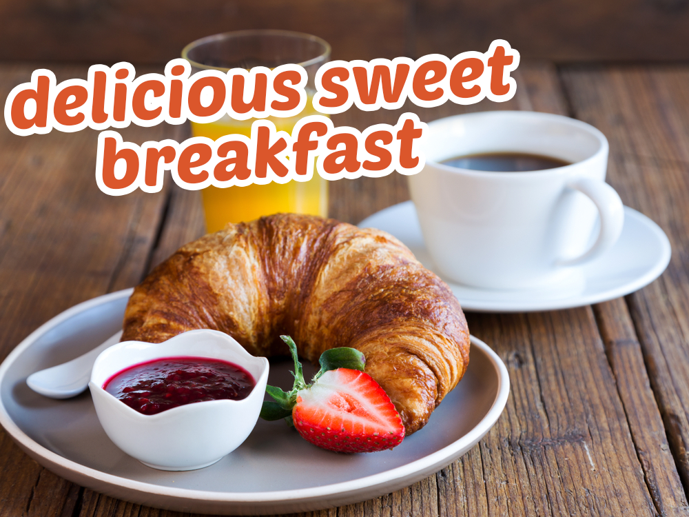 Delicious Sweet Breakfast Croissants with Coffee 85g 2.9oz