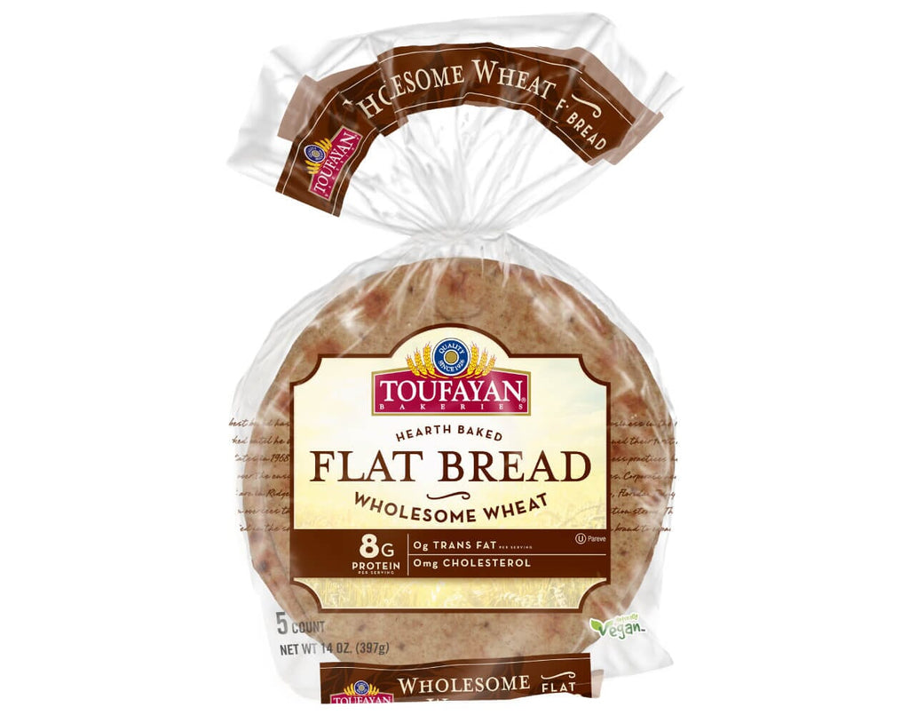 Toufayan Flat Bread Wholesome Wheat 5 Count 14oz 397g
