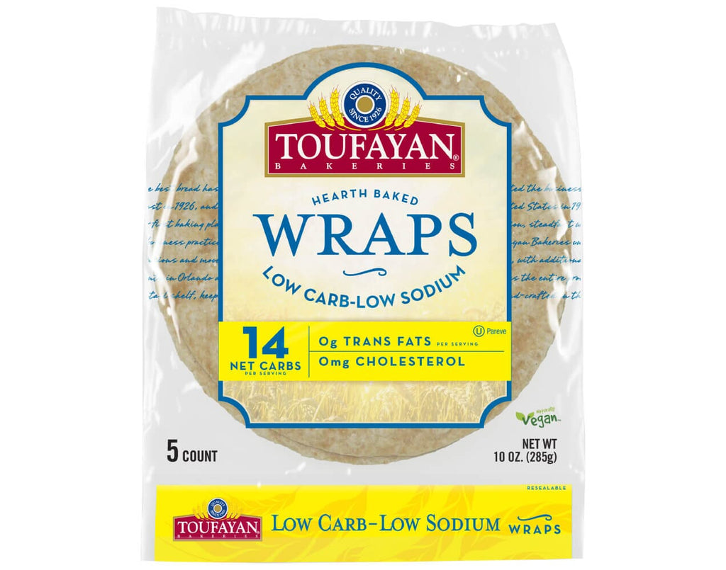 Toufayan Low Carb Wraps - Low Sodium 10oz