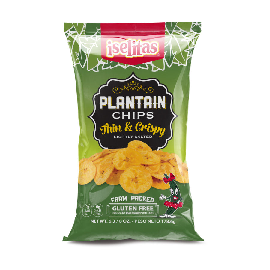Iselitas Crispy Plantain Chips Lightly Salted Gluten Free 6.3 oz