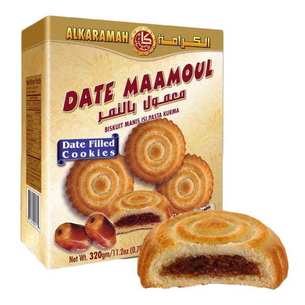 ALKARAMAH MAAMOUL DATE - REGULAR 20X320g (16pc x 20g)  || Recommended Retail Price $3.99 - Recommended Retail Price for 20Pc/Case = $79.99 ||  UPC 732542002715