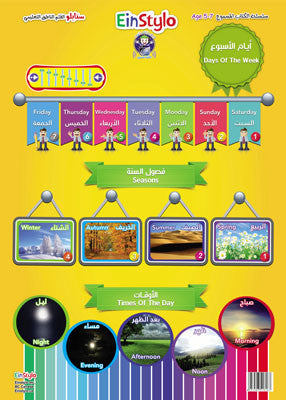 EinStylo Seasons and Days of The Week Poster for 5–7 Years