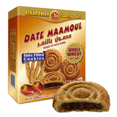 ALKARAMAH MAAMOUL DATE - WHOLE WHEAT (20X320g)  Recommended Retail Price $3.99 - UPC 732542002722 - SANI-LLC