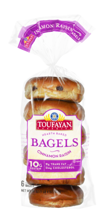 TOUFAYAN Hearth Baked Bagels: 12x20ozx6Bagels - SANI-LLC