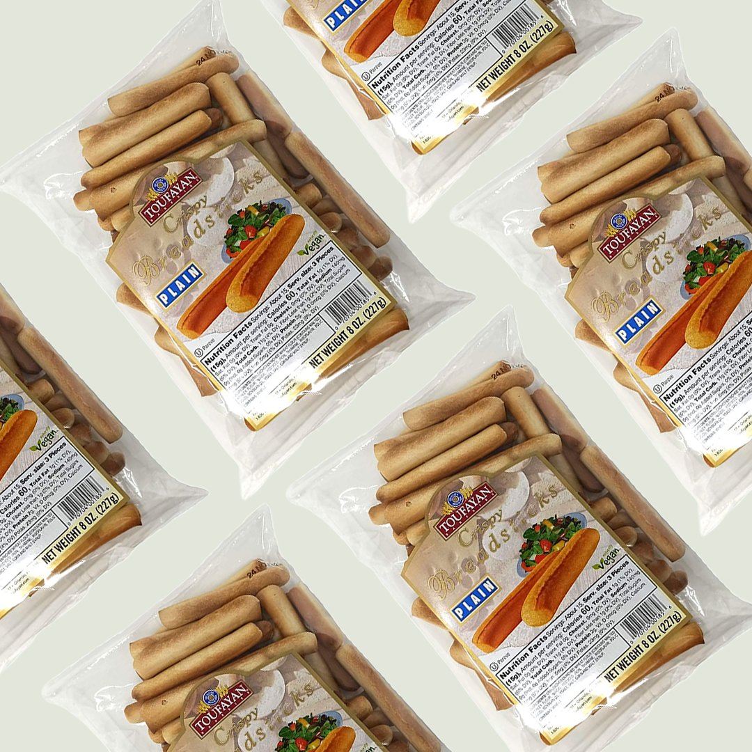 Toufayan: Crispy Bread sticks | Plain | Crunchy and delicious | 227g | 8oz - SANI-LLC